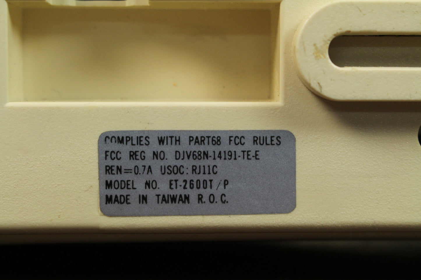 Cream Touch-Tone Telephone