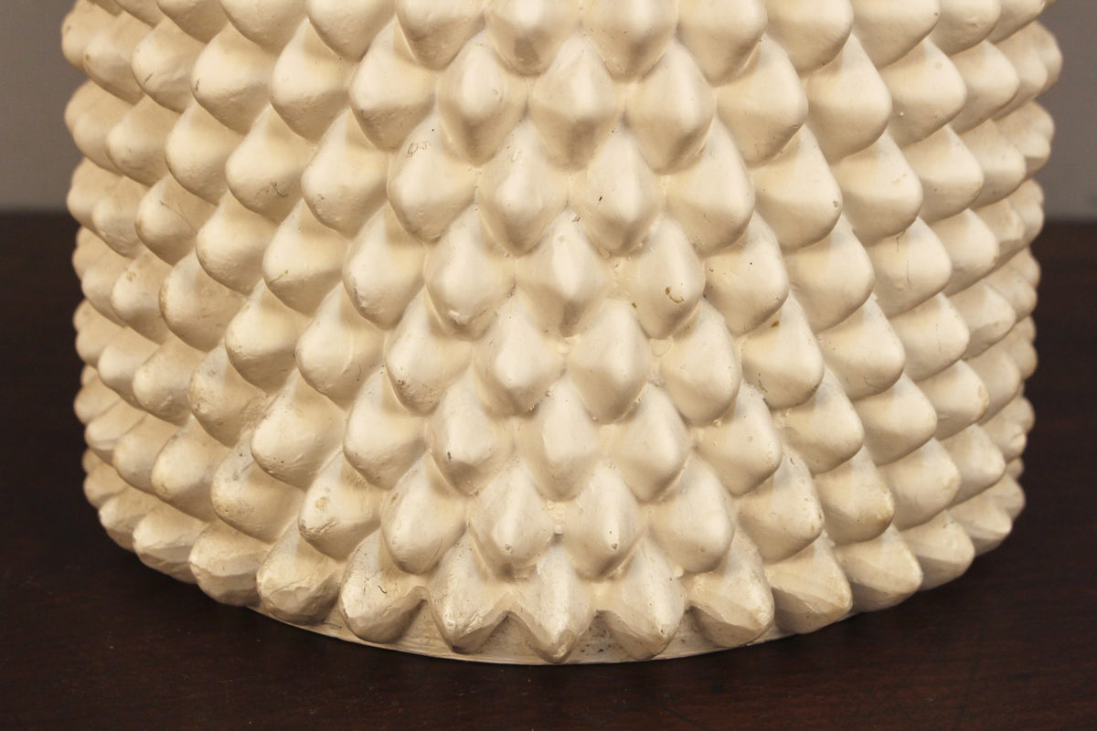 Ivory Textured Plaster Table Lamp