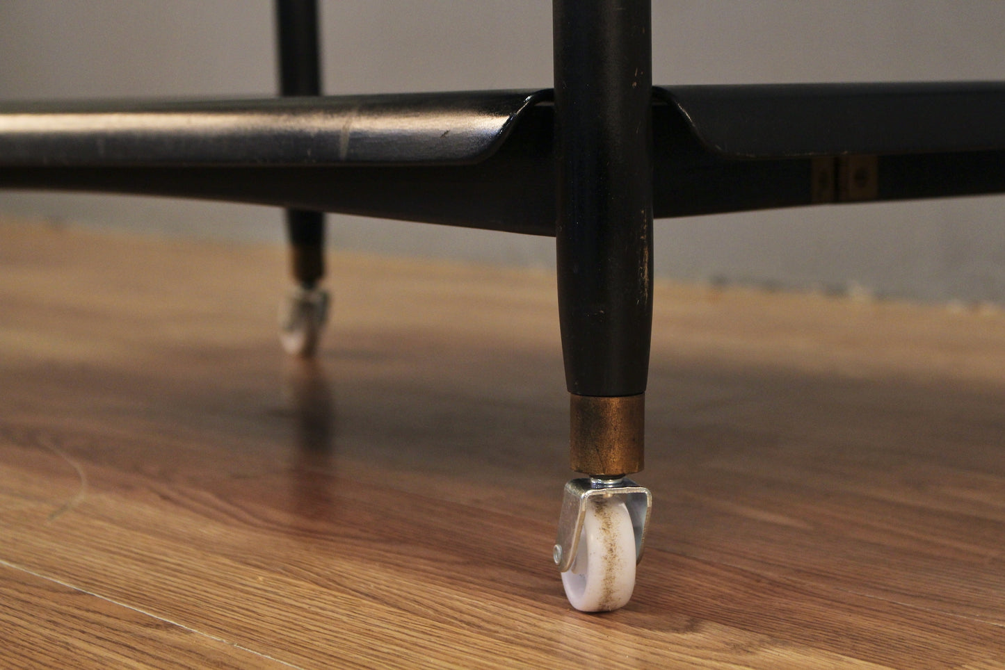 Danish Black Folding Tray Bar Cart
