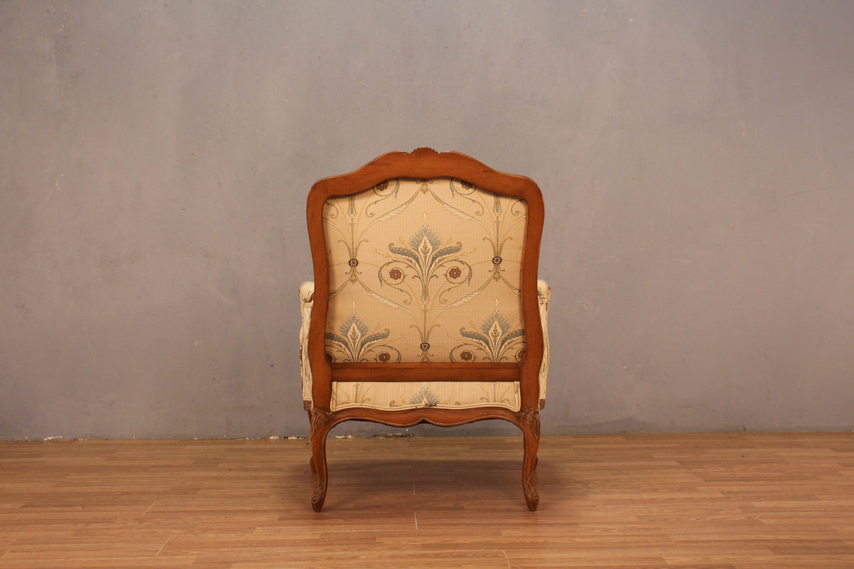 French Provincial Floral Bergère Chair - ONLINE ONLY