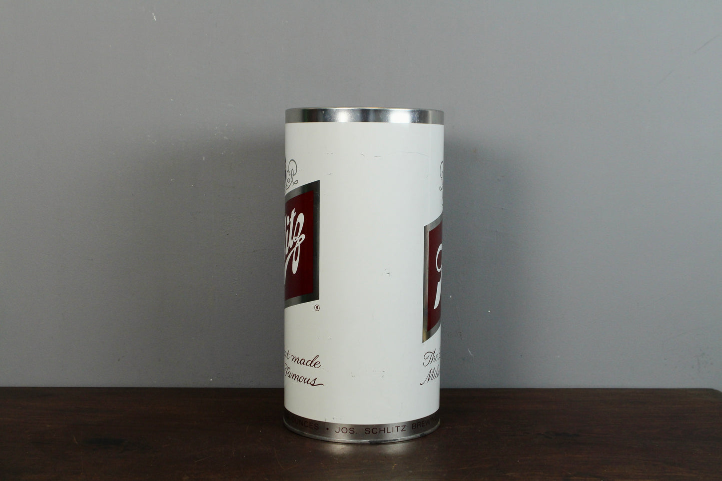 Schlitz Beer Metal Wastebasket