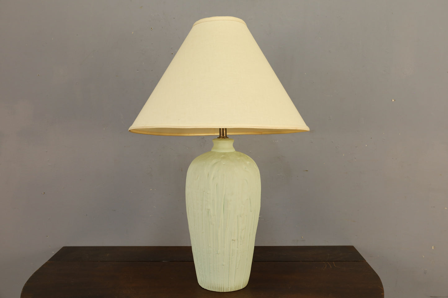 Seafoam Chalkware Table Lamp