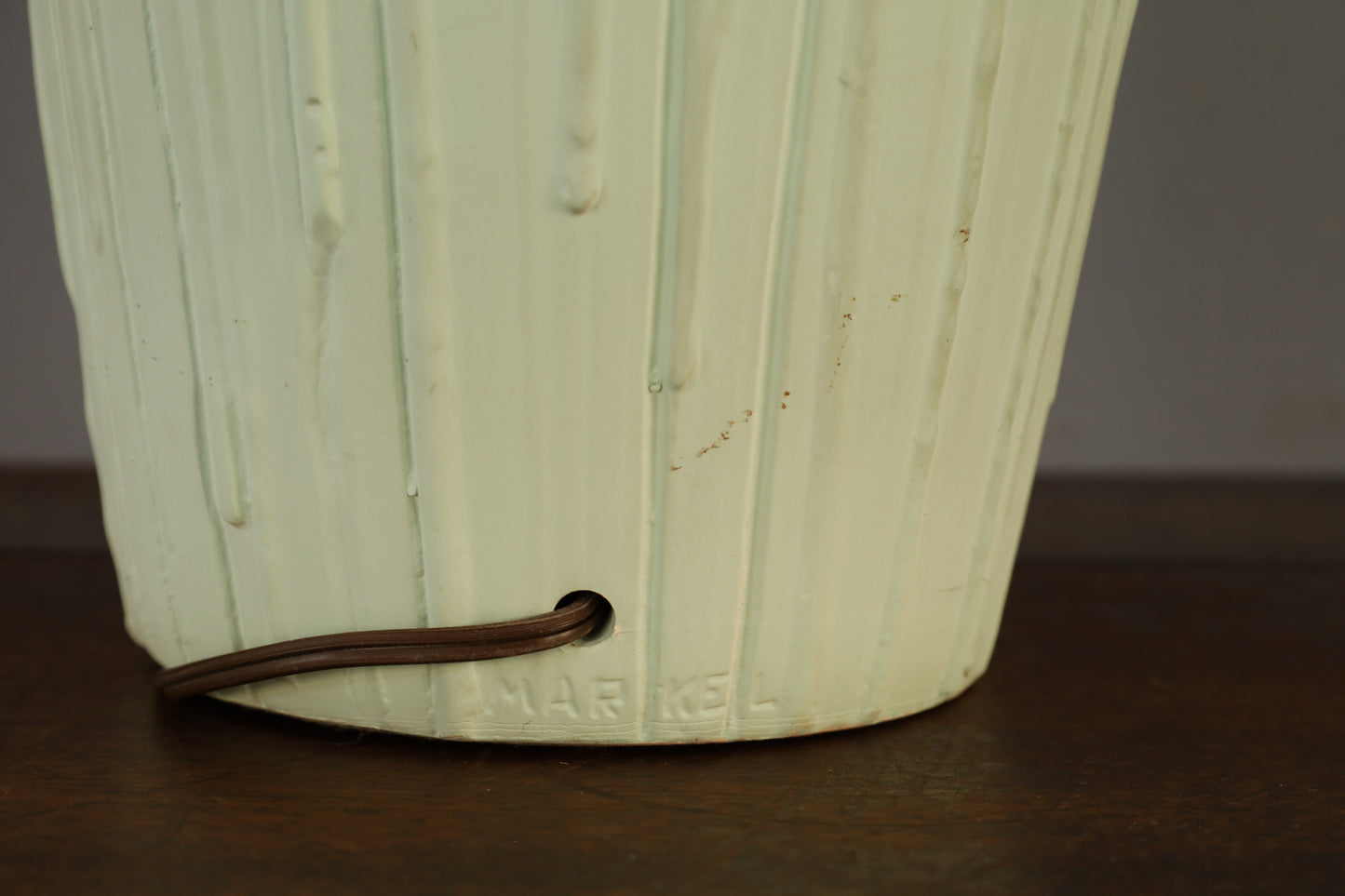 Seafoam Chalkware Table Lamp