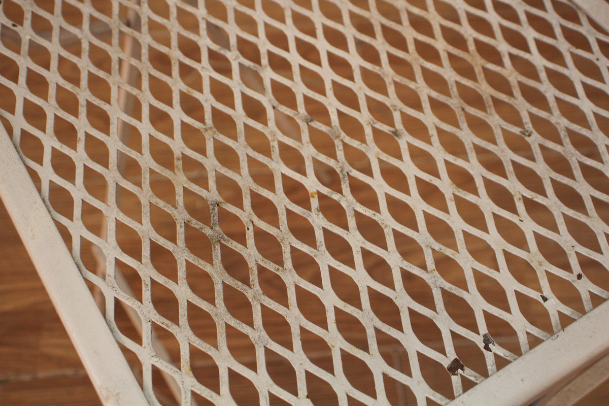Trio of White Wrought Iron Side Tables - ONLINE ONLY