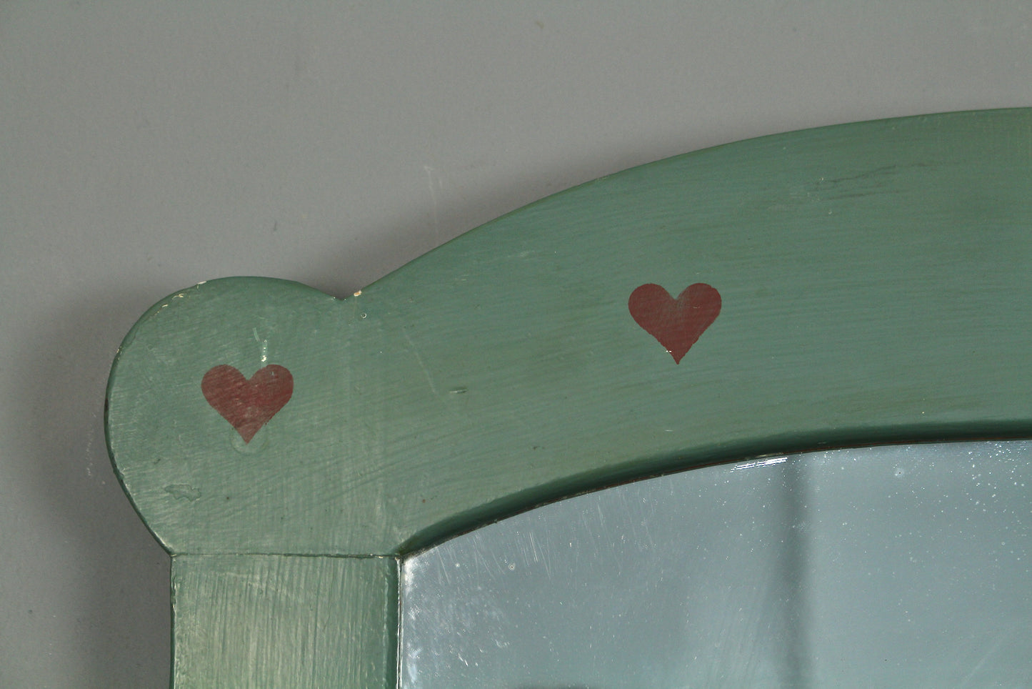 Country Teal Heart Mirror
