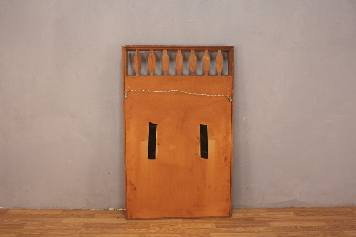 Mid Century Walnut Cutouts Mirror