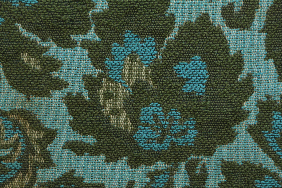 1960s Avon Teal Jacquard Suitcase