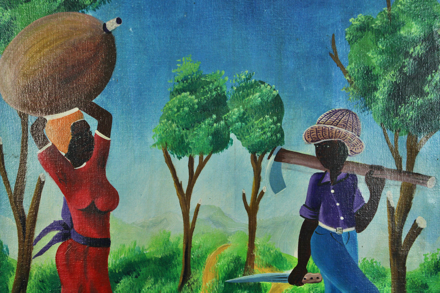 "Village Errands" Painting