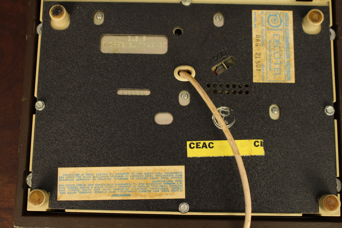 1970s Deco-Tel Hideaway Rotary Telephone