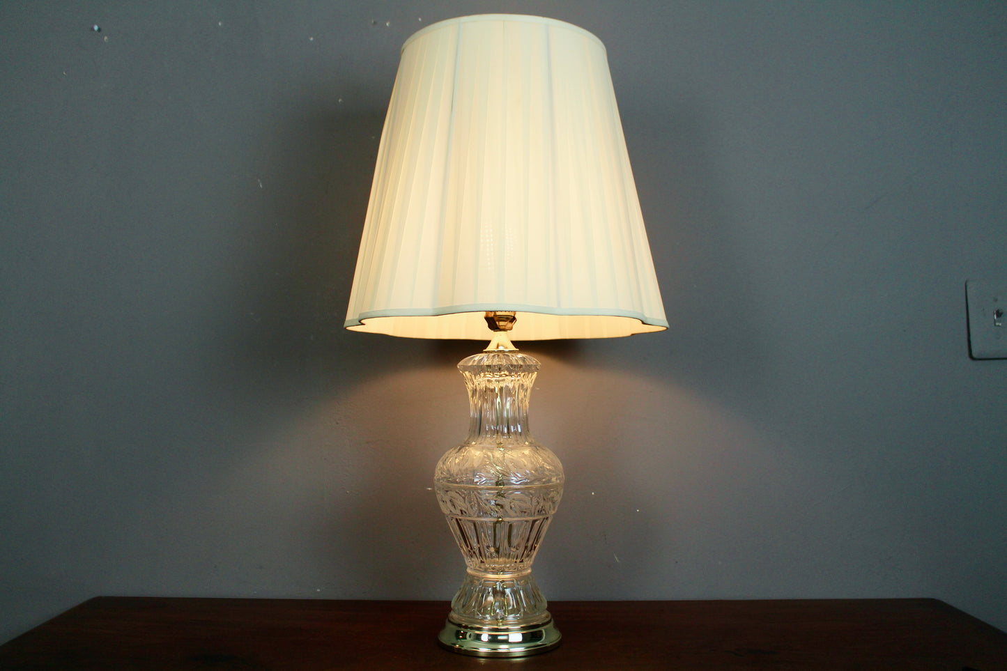 Elegant Cut Glass Table Lamp