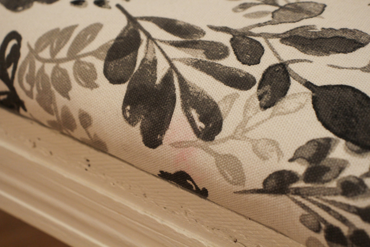 Ornate White & Botanical Side Chair