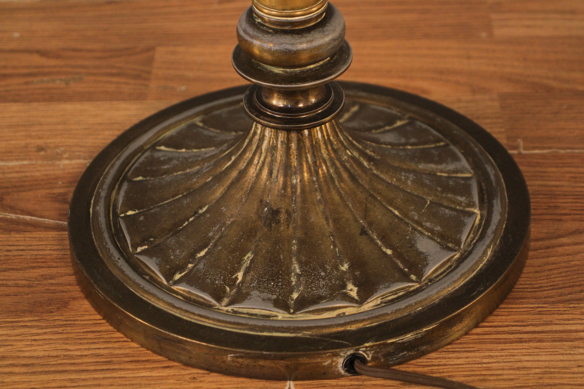 Elegant Brass Side Table Floor Lamp