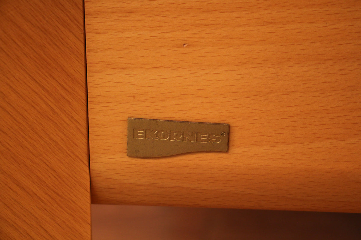 Ekornes Beige Leather Sofa - ONLINE ONLY