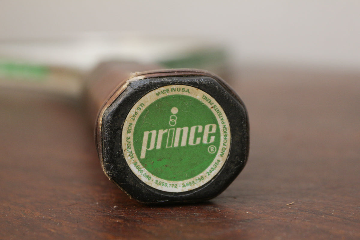 1980s Prince Green Tennis Racket with Case