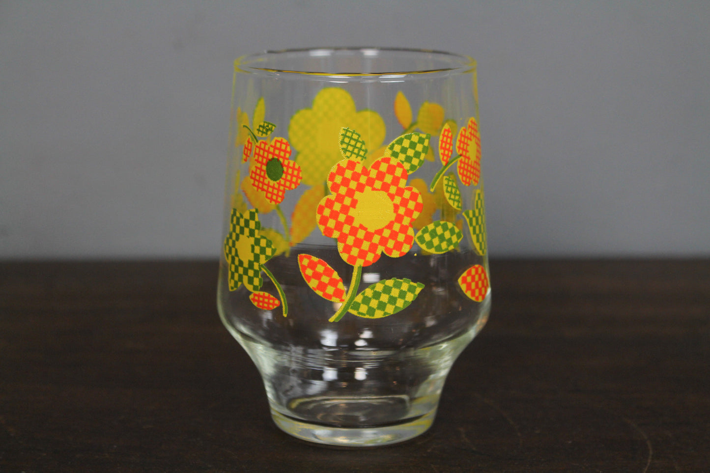 Set Of 7 Citrus Floral Glasses
