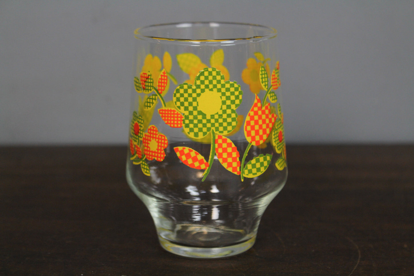 Set Of 7 Citrus Floral Glasses