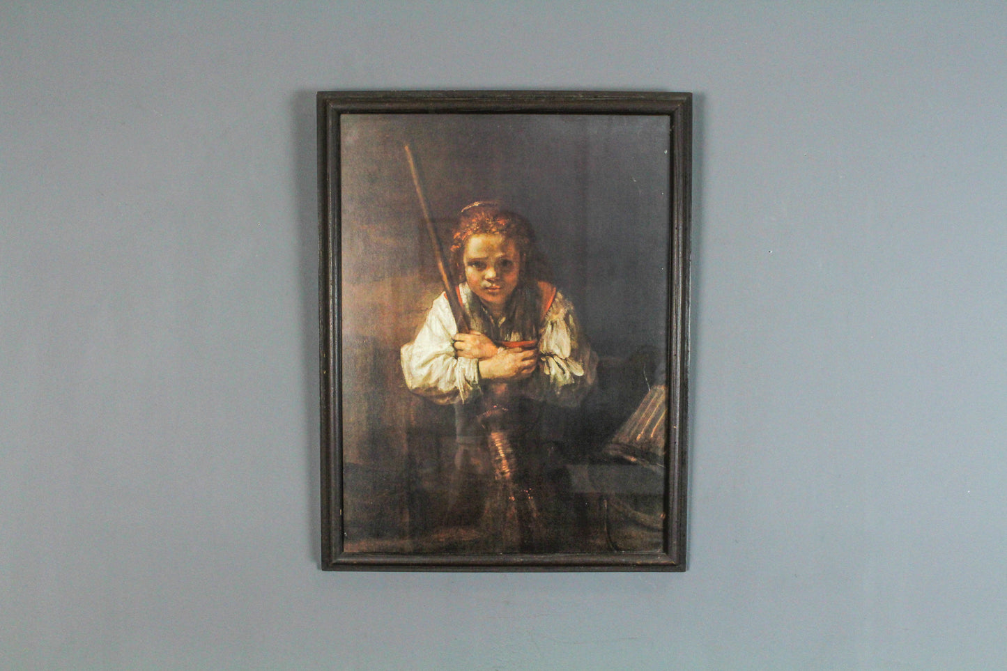 "Girl With Broom" Rembrandt Print