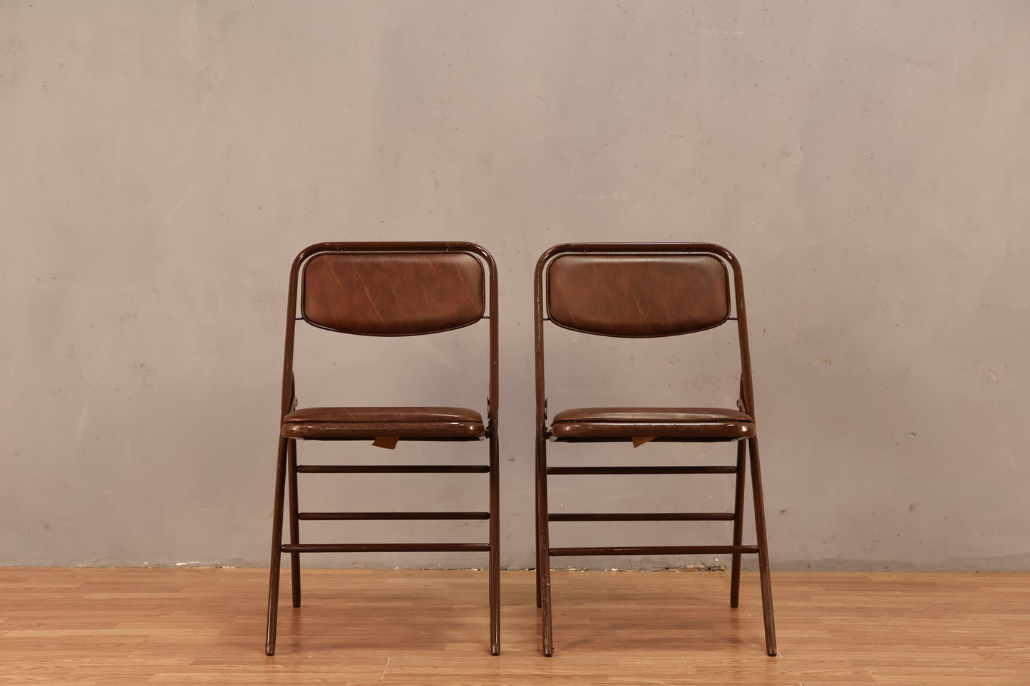 Samsomite Brown Metal & Vinyl Folding Chair