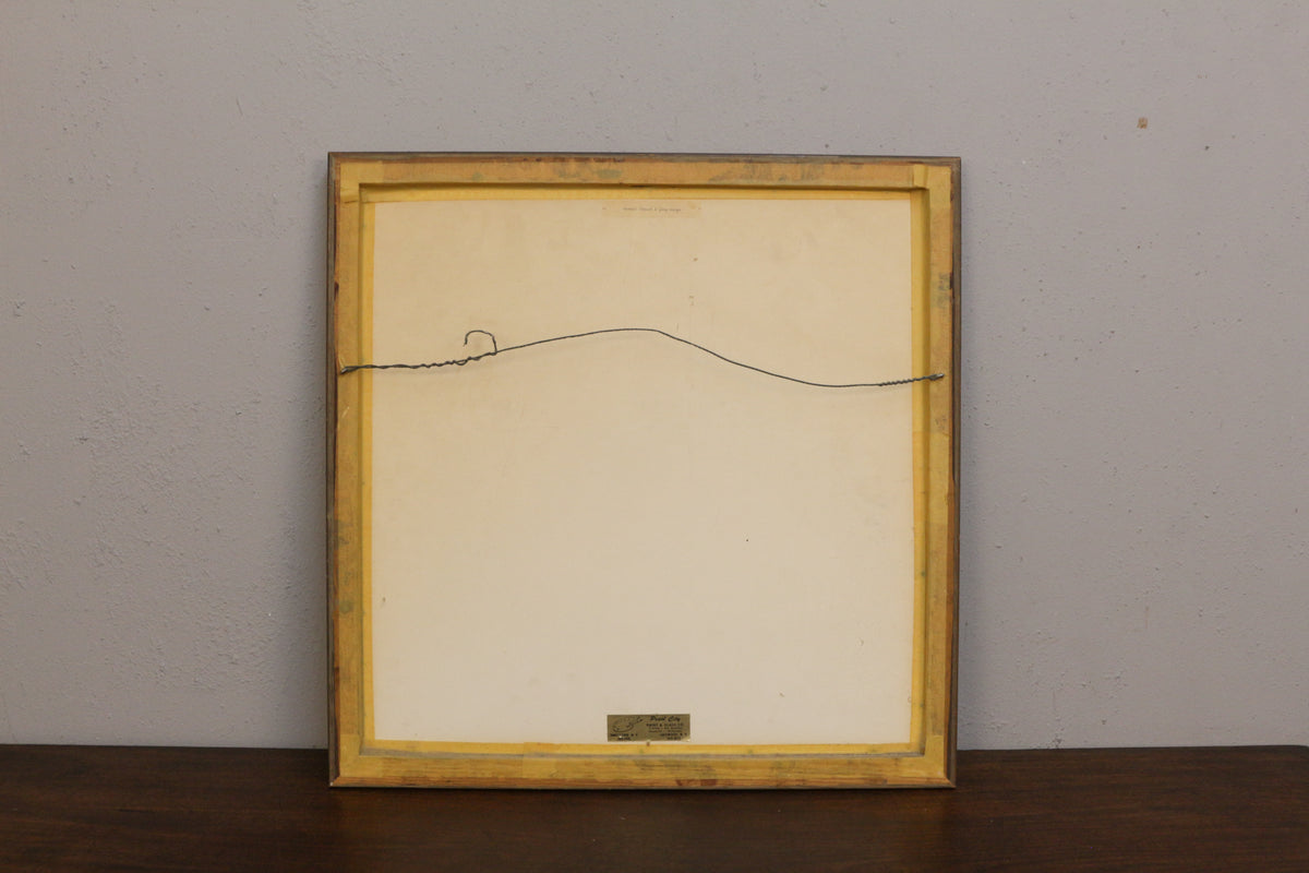"Peaceful Perch" Framed Watercolor Painting