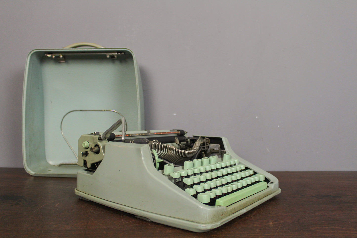 1960s Hermes 3000 Seafoam Typewriter