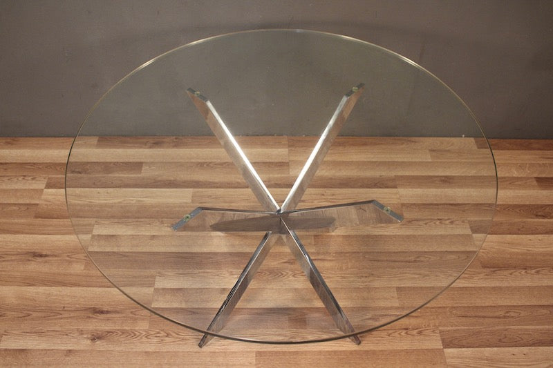 Geometric Chrome & Glass Coffee Table – ONLINE ONLY