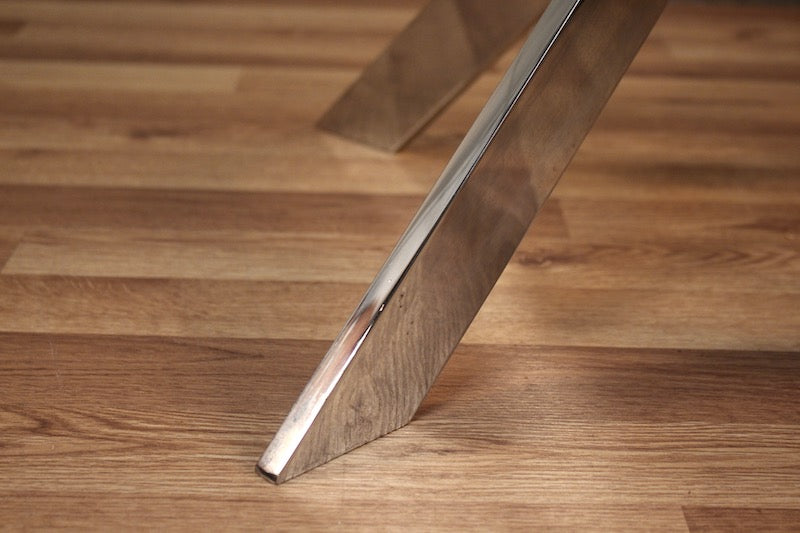 Geometric Chrome & Glass Coffee Table – ONLINE ONLY