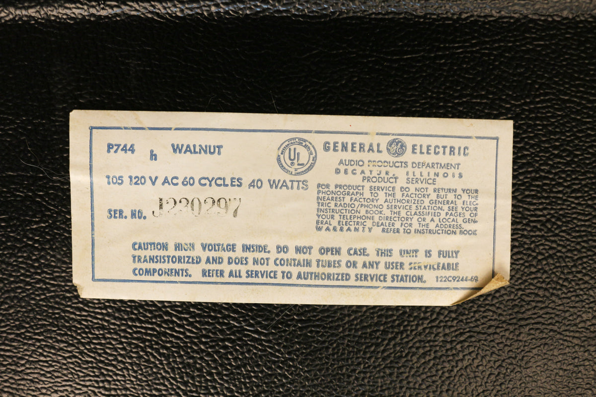 1960s General Electric Prop Record Player