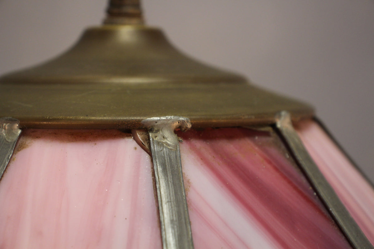 Strawberry Stained Glass Swag Lamp