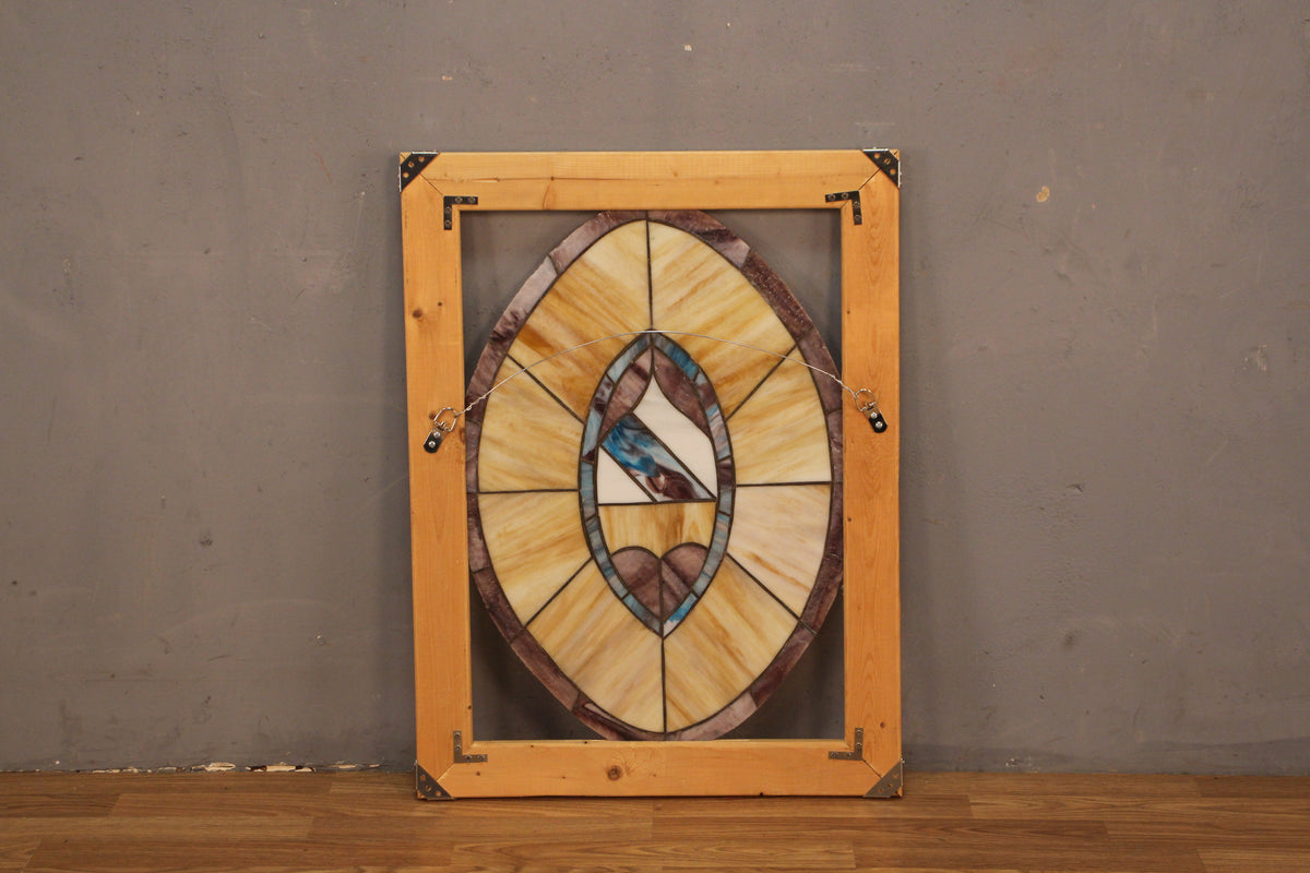 Framed Stained Glass Panel
