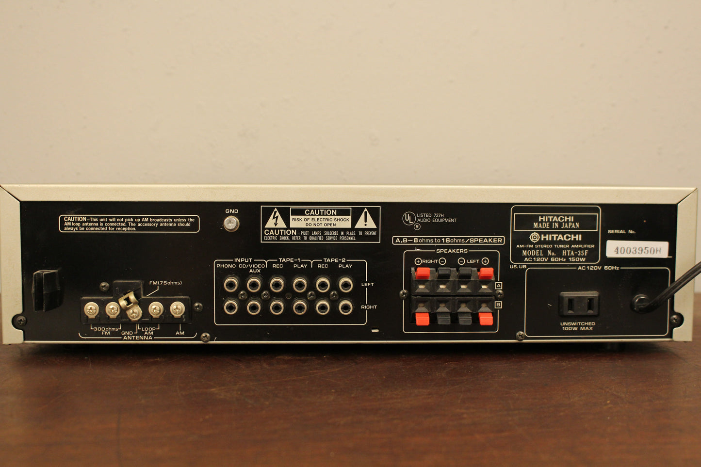 1984 Hitachi Stereo Receiver