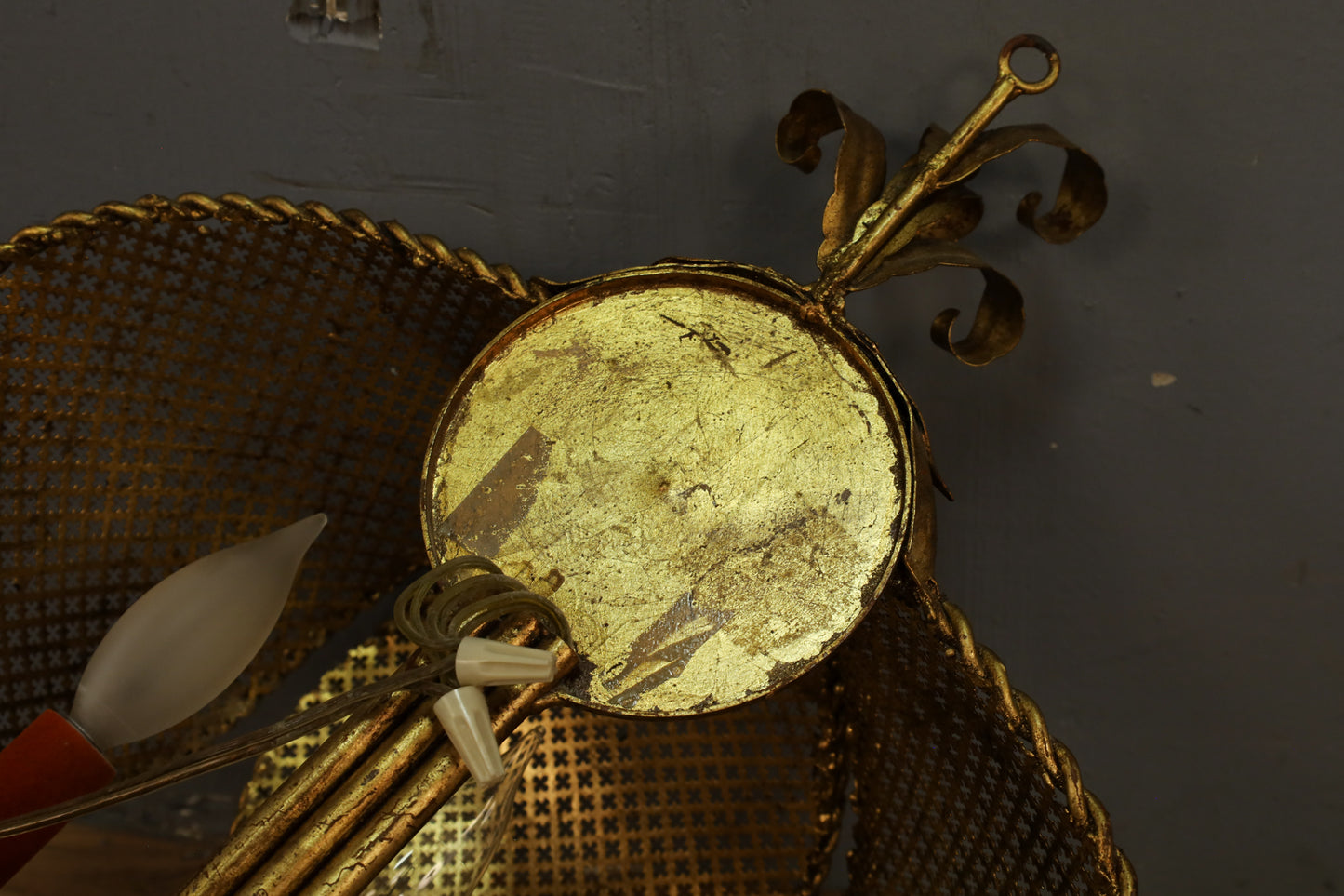 Moroccan Brass Candelabra Wall Sconce