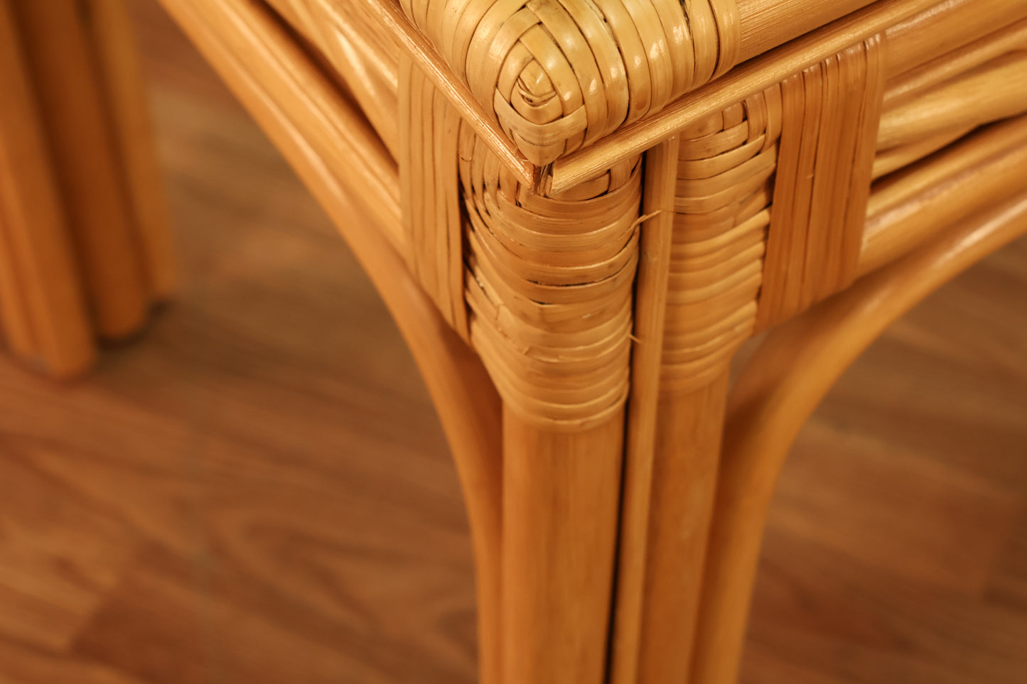 Bamboo & Glass End Table - ONLINE ONLY