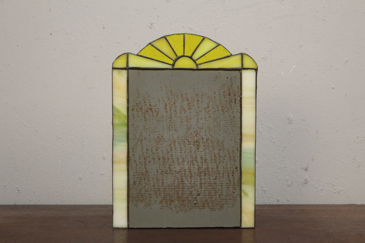 Chartreuse Stained Glass Mirrored Catchall