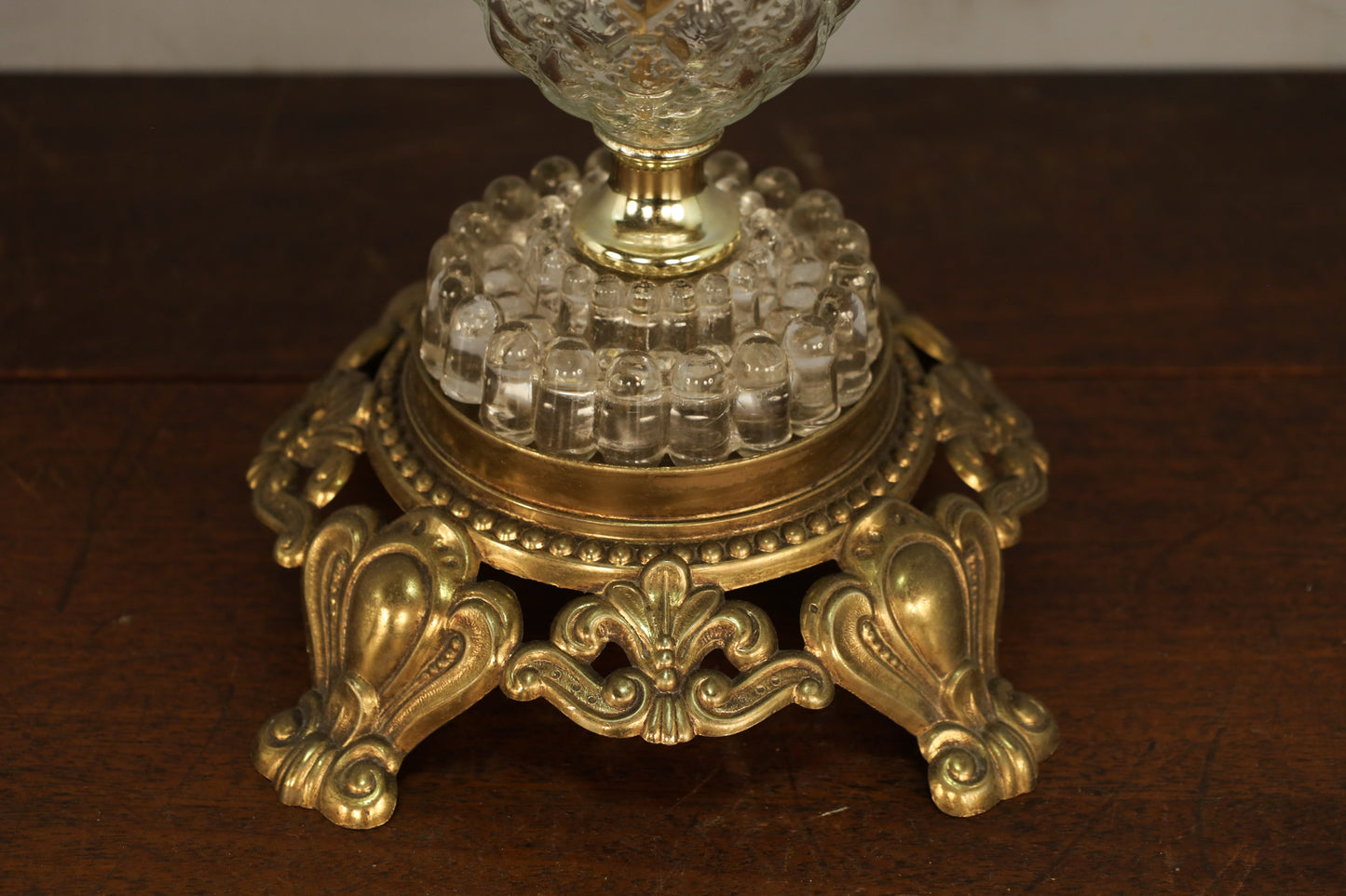 Ornate Gold & Crystal Table Lamp