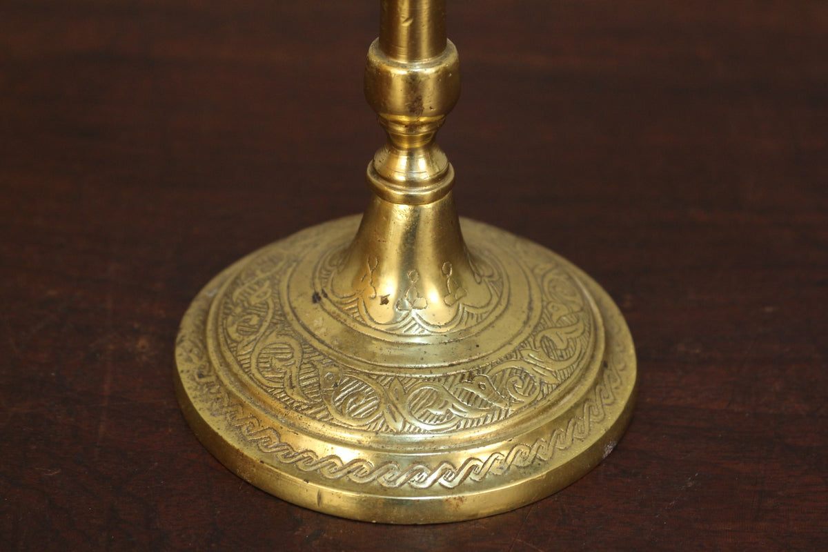 Pair of Brass Candelabras