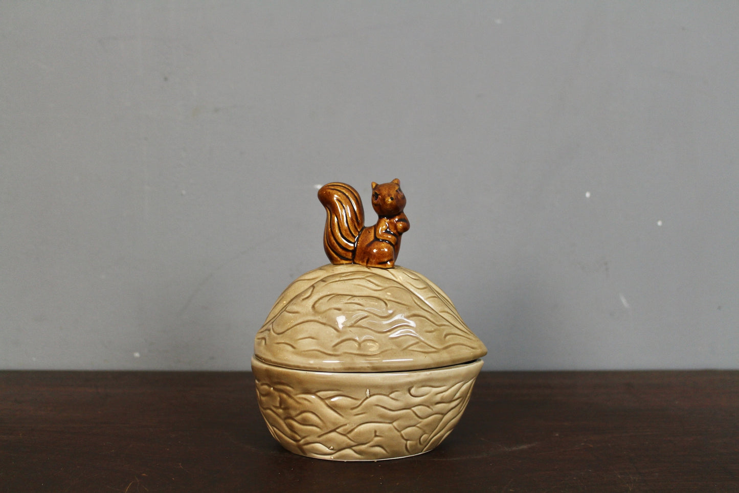 Small Ceramic "Squirrel's Nut" Cookie Jar