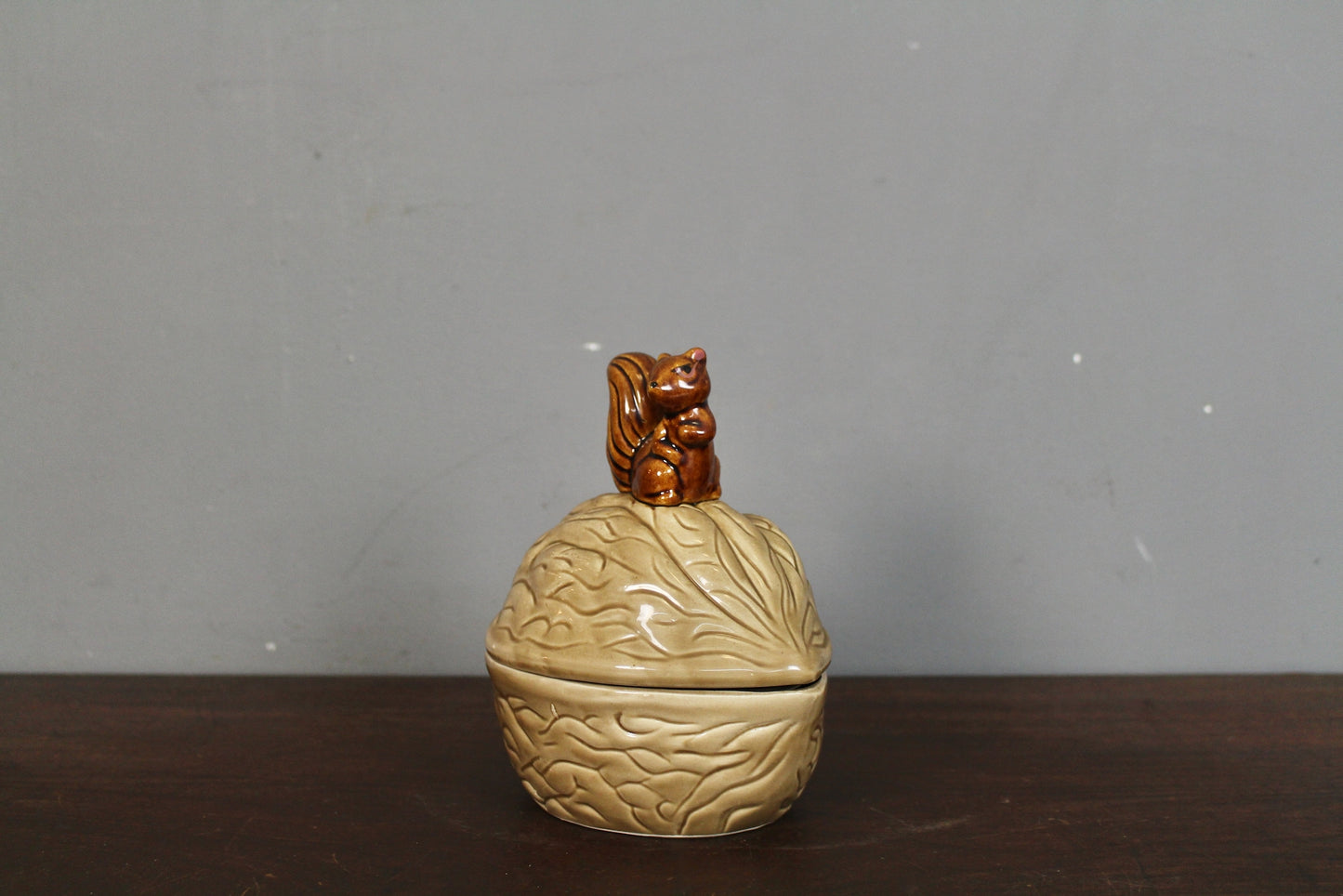 Small Ceramic "Squirrel's Nut" Cookie Jar