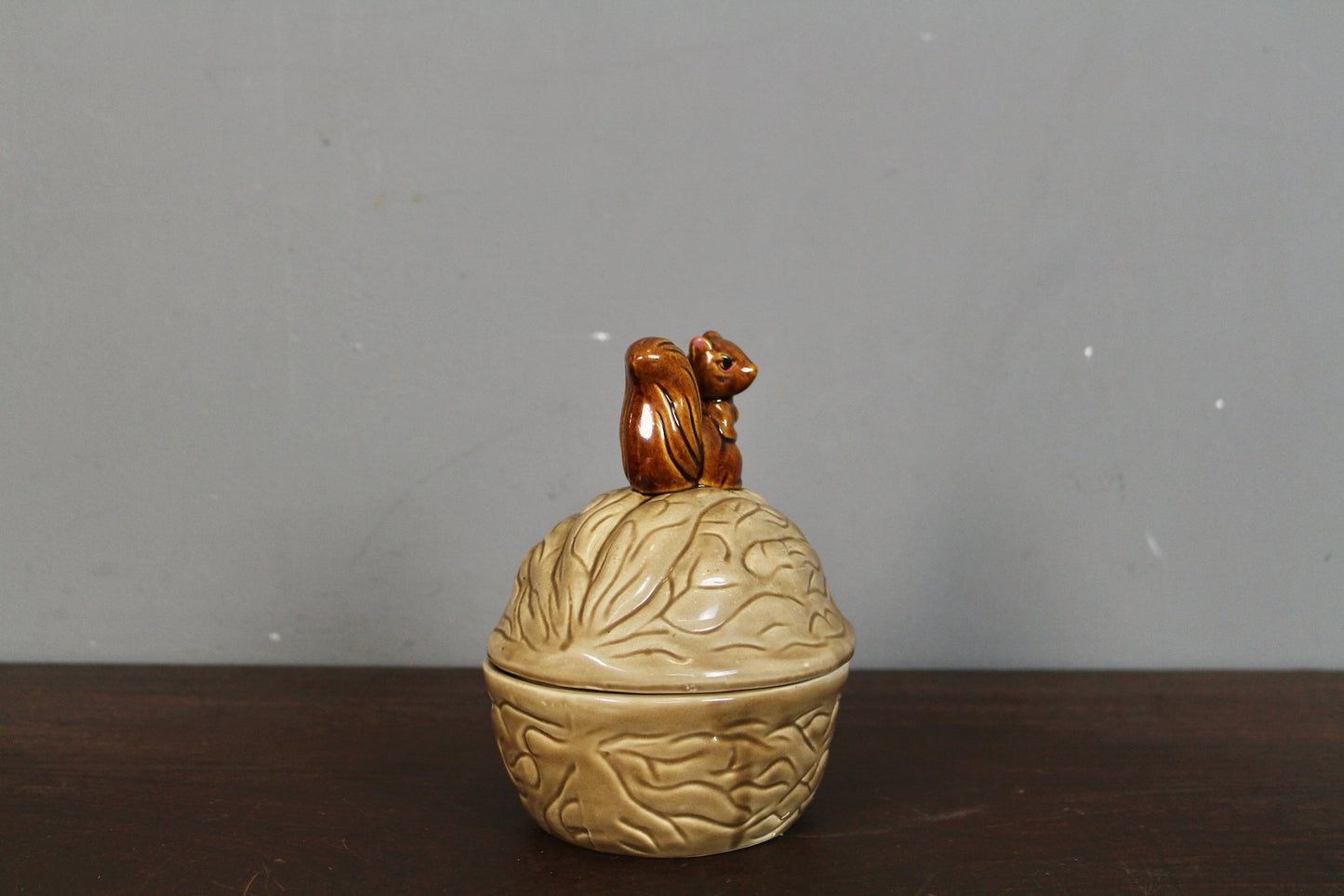 Small Ceramic "Squirrel's Nut" Cookie Jar