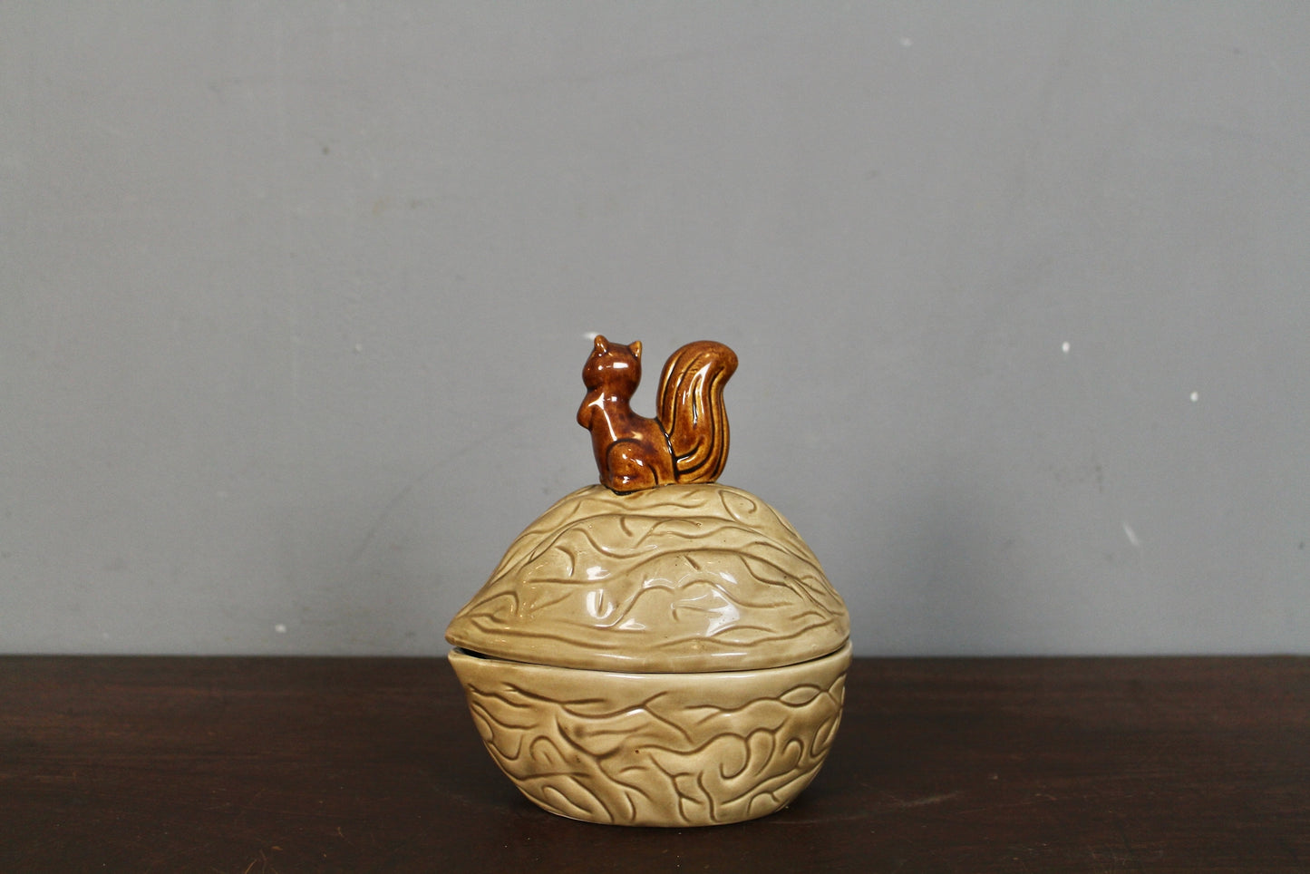 Small Ceramic "Squirrel's Nut" Cookie Jar