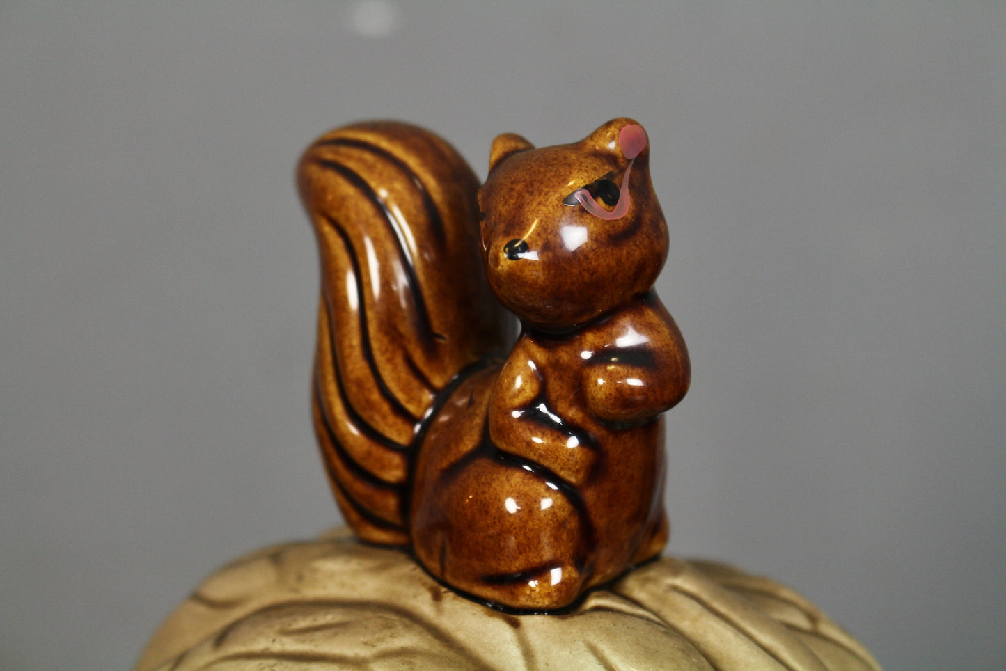 Small Ceramic "Squirrel's Nut" Cookie Jar