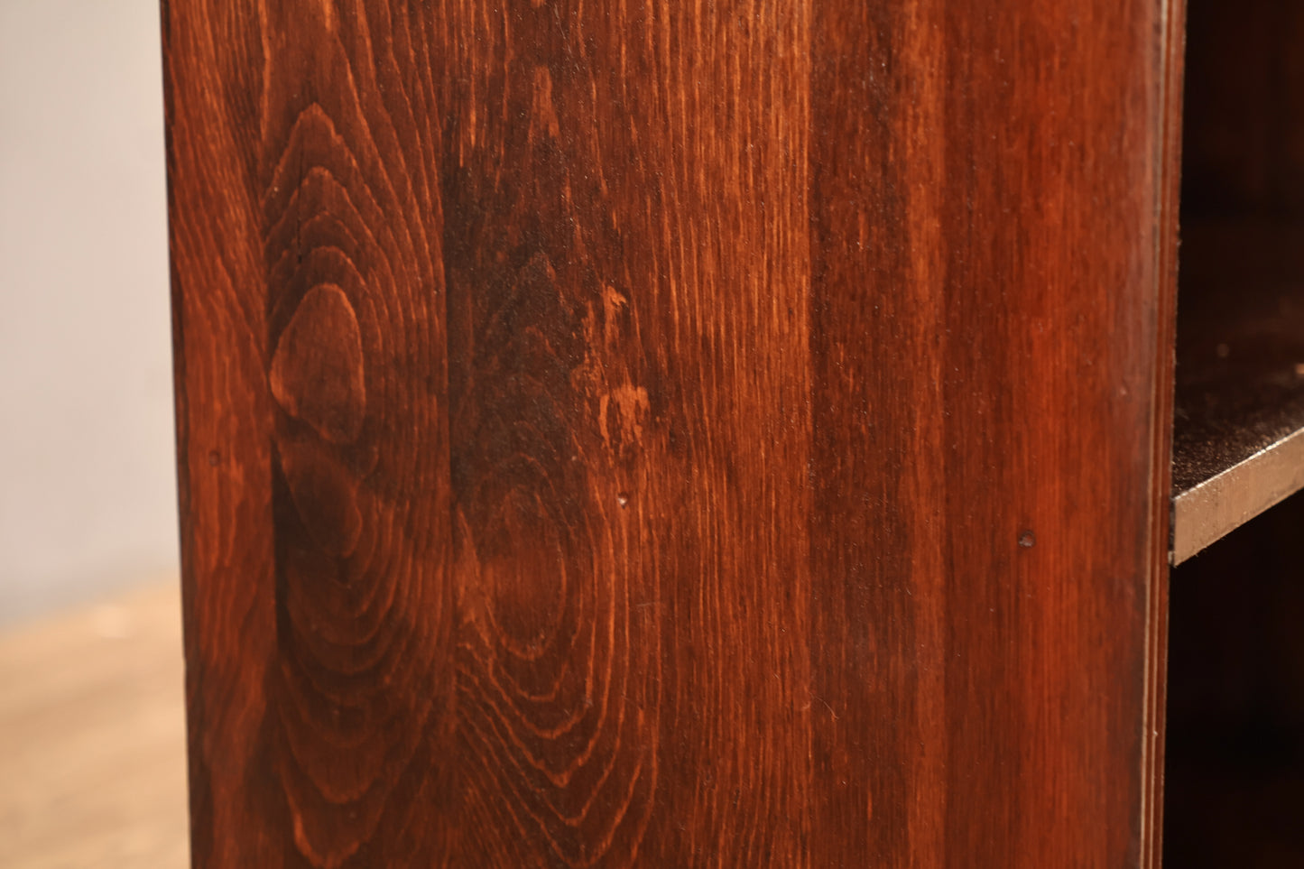 Arched Dark Pine 3-Tier Bookshelf - ONLINE ONLY