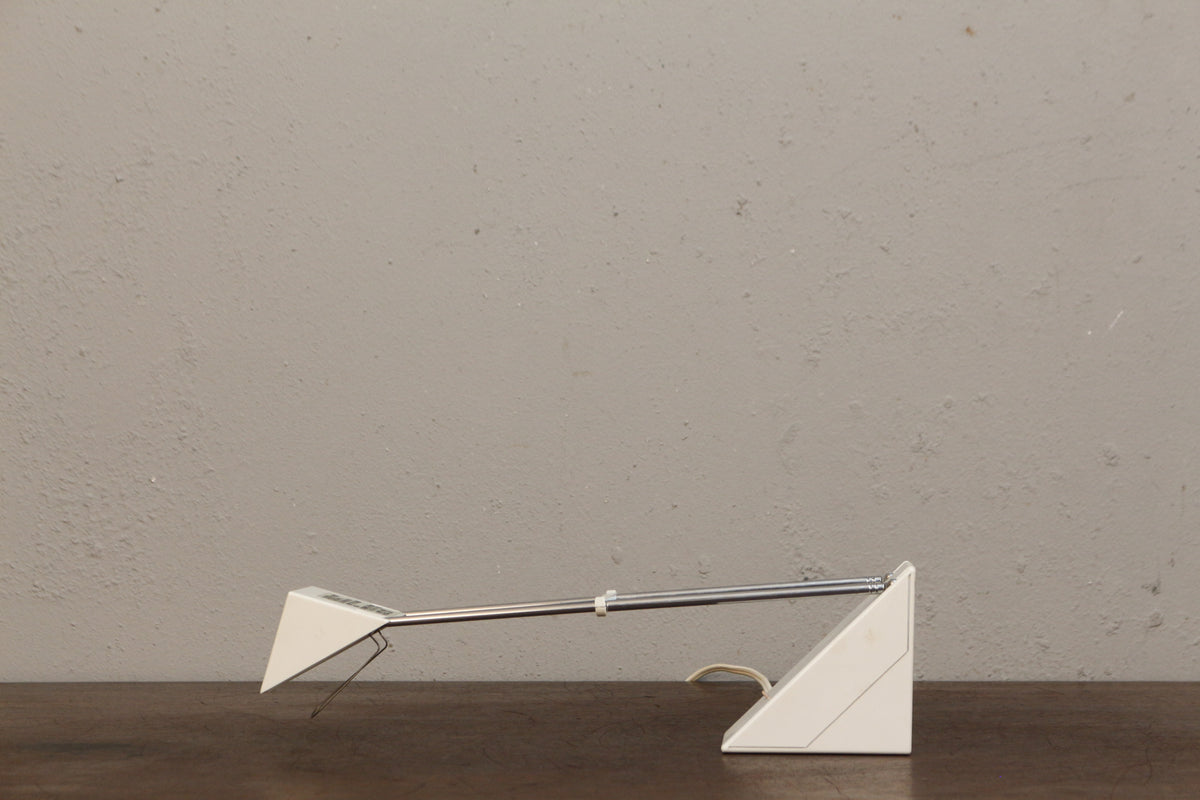 1980s Angular White Desk Lamp