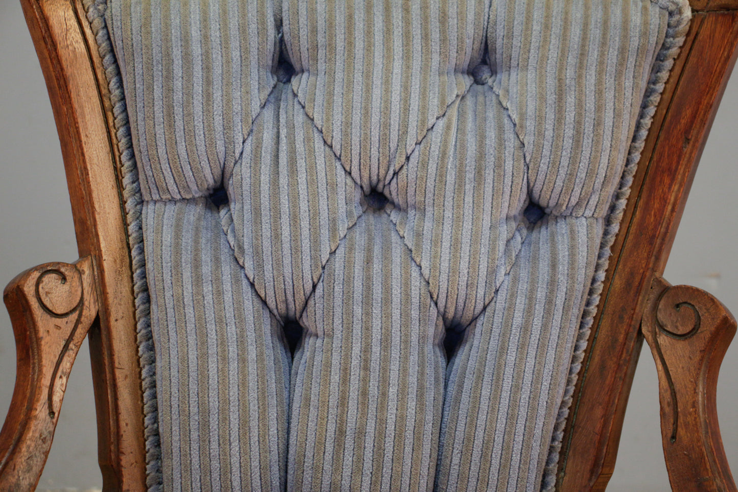 Victorian Eastlake Walnut & Velveteen Parlor Chair