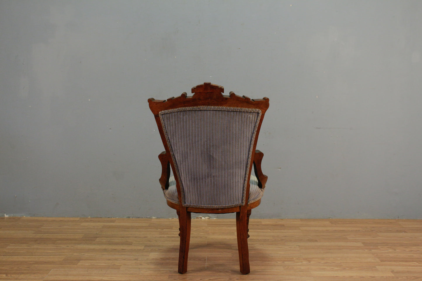 Victorian Eastlake Walnut & Velveteen Parlor Chair