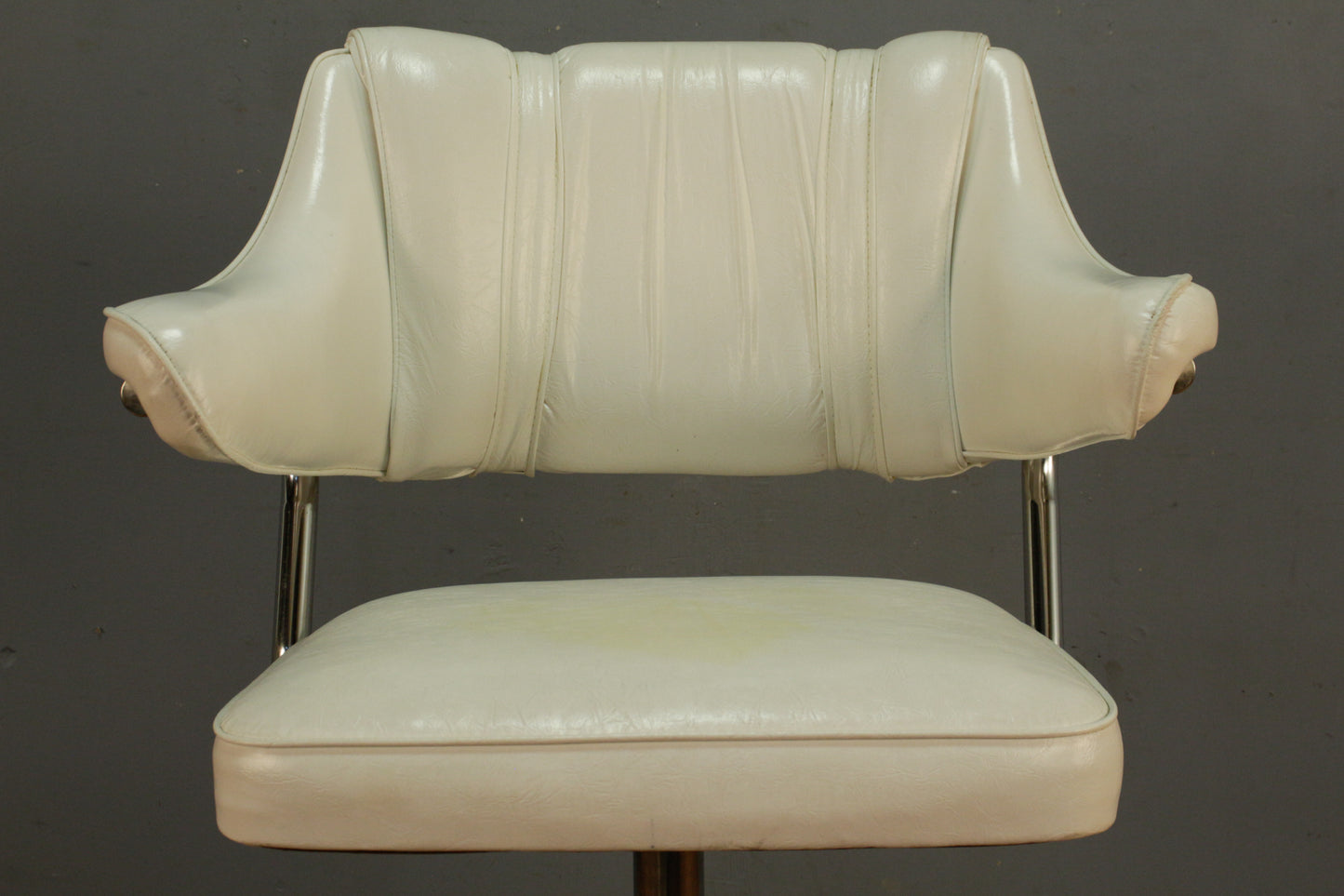 Luxe White Vinyl Bar Stool - ONLINE ONLY