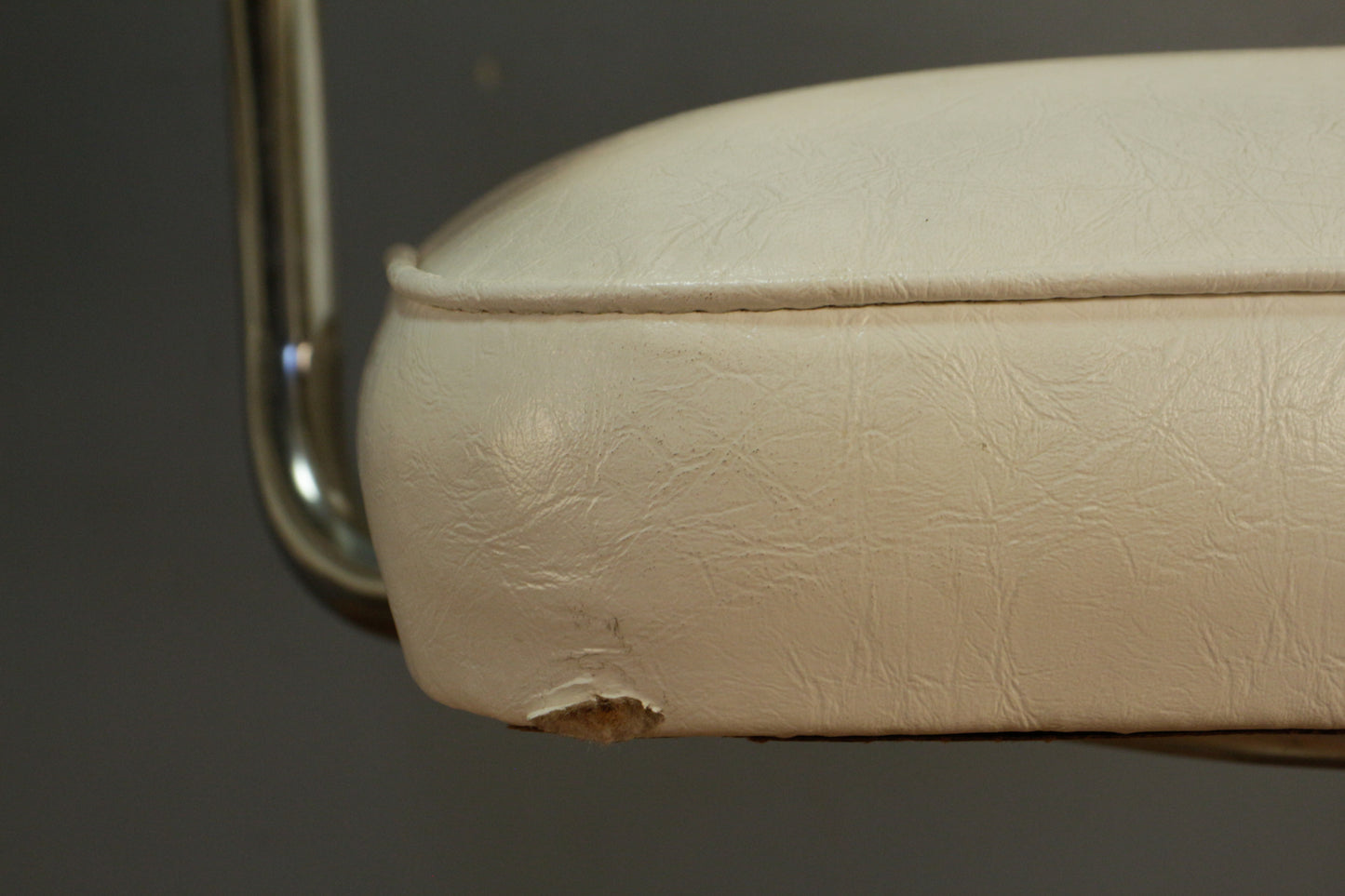Luxe White Vinyl Bar Stool - ONLINE ONLY