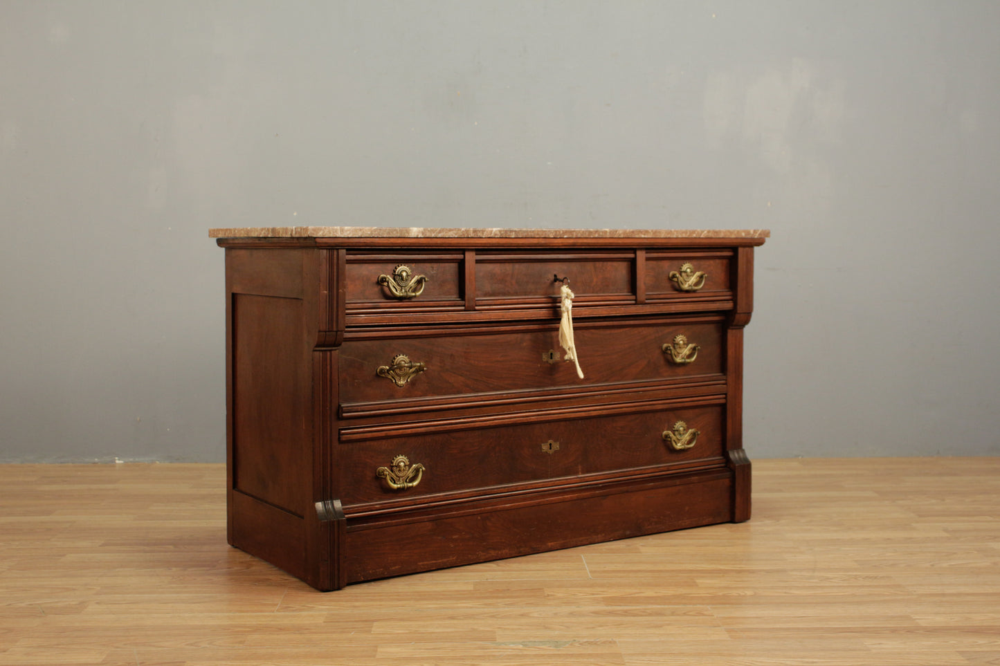 Victorian Marble-Top 5-Drawer Dresser - ONLINE ONLY