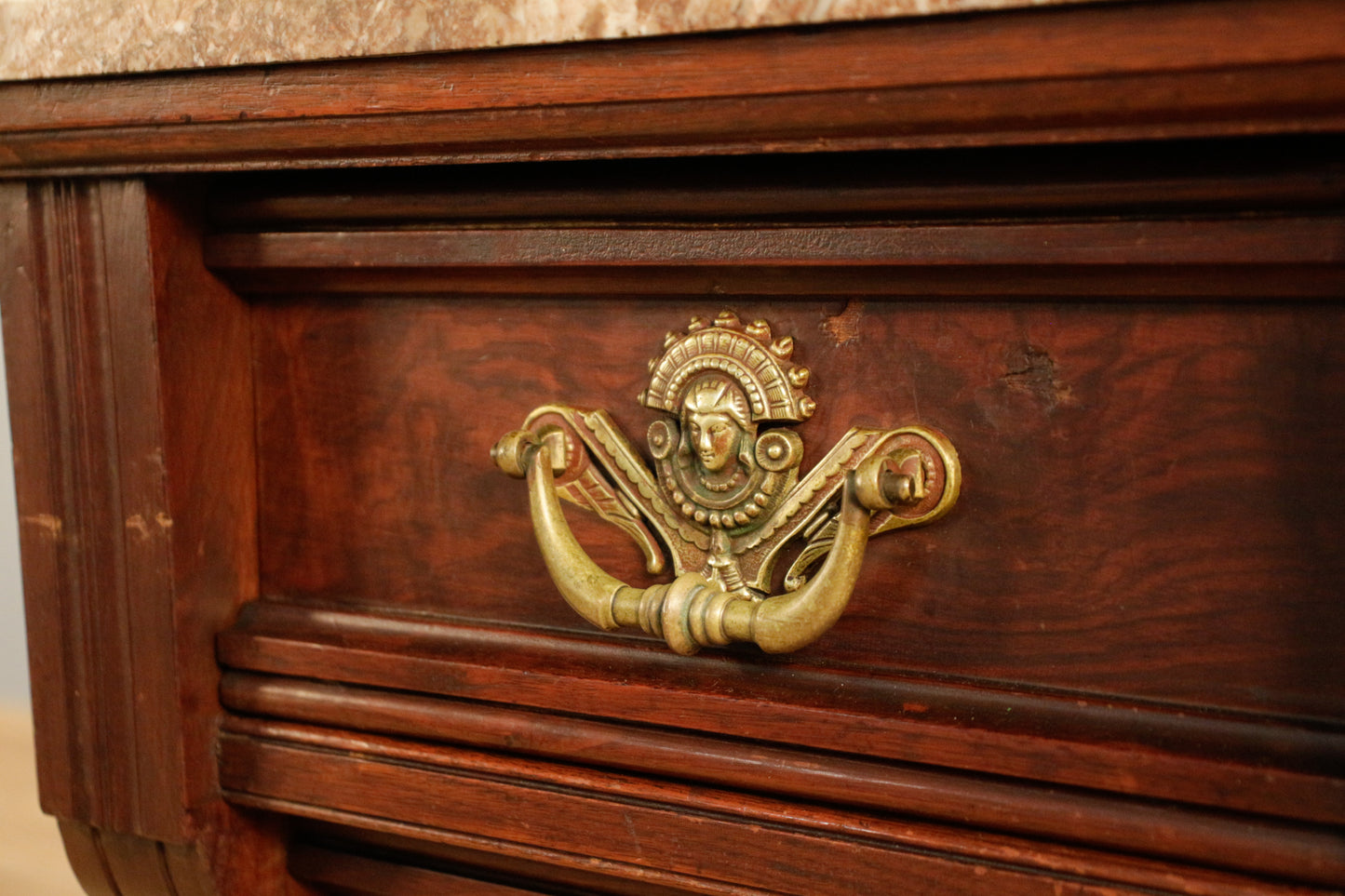 Victorian Marble-Top 5-Drawer Dresser - ONLINE ONLY