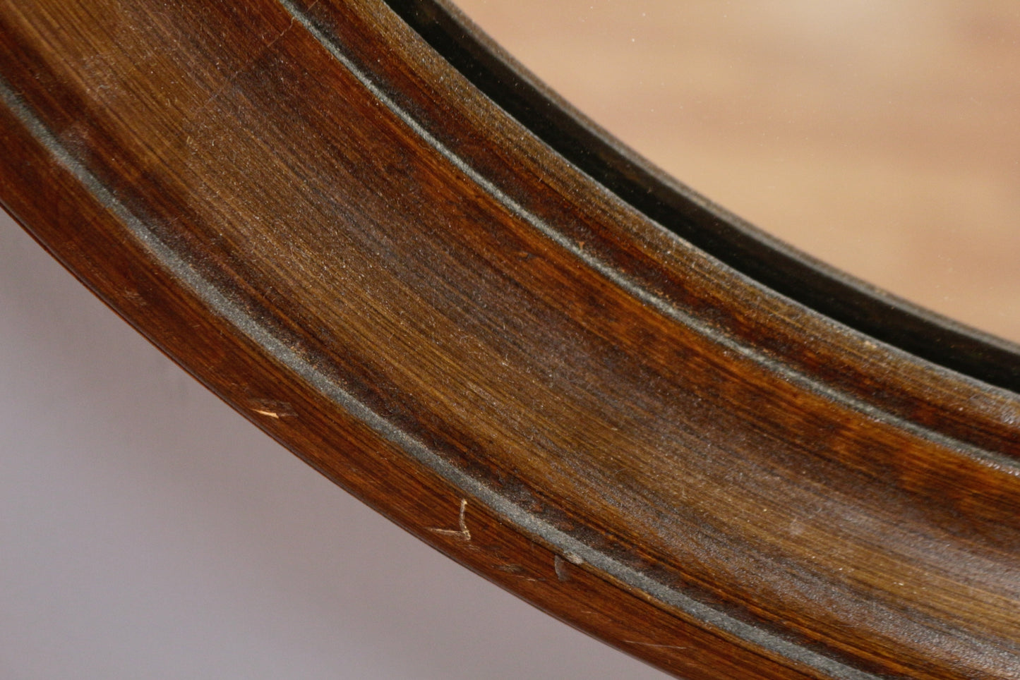 Simple Wooden Oval Mirror