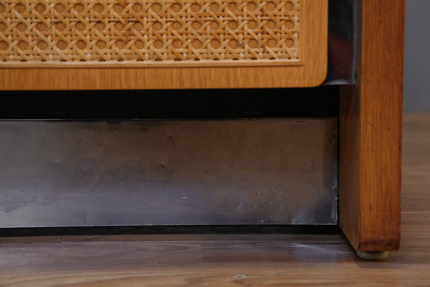 Berkey Oak & Chrome 2-Drawer End Table
